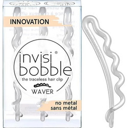 Σετ Τρίο, InvisiBobble, Waves, Τσιμπιδάκι μαλλιών, Κρυστάλλινα καθαρό, 3 τεμ