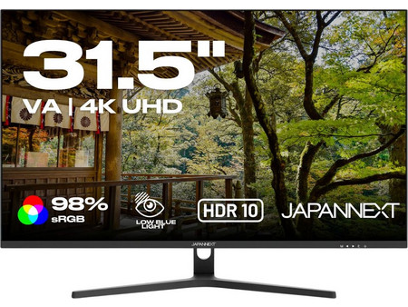 JAPANNEXT JN-V315UHDR VA HDR Monitor 31.5" 3840x2160 4K UHD 60Hz 5ms