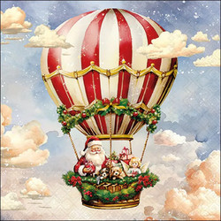 Χαρτοπετσέτα Santa's air balloon 20φύλλα