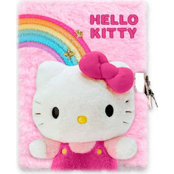 Hello Kitty Rainbow 3D Plush Lock Παιδικό Ημερολόγιο A5 14x20 εκ