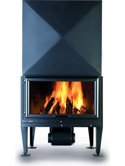 Volcano EK80 Ενεργειακό Τζάκι Αερόθερμο Ξύλου Ίσιο 17kW