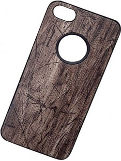 Θήκη iphone 4 / 4s Σκληρή Πλαστική PC - 2336 - Σχέδιο ξύλου Καφέ Σκούρο - OEM