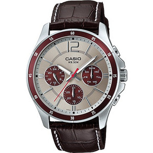 Casio Standard Ανδρικό Ρολόι Χρονογράφος με Καφέ Δερμάτινο Λουράκι MTP-1374L-7A1 Casio Standard Ανδρικό Ρολόι Χρονογράφος με Καφέ Δερμάτινο Λουράκι MTP-1374L-7A1