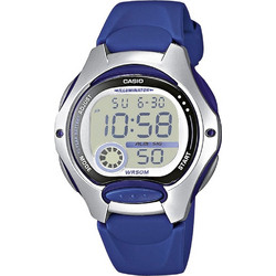Casio Ψηφιακό Γυναικείο Ρολόι Χρονογράφος με Μπλε Καουτσούκ Λουράκι LW-200-2AVEF