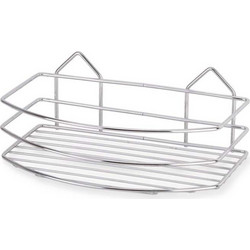TEKNO-TEL Ραφιέρα Μπάνιου 24x15x9cm Πάχος O4mm Βάρος 0.3kg Επιχρωμιωμένο Ατσάλι