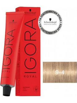Schwarzkopf Igora Royal 9-4 Ξανθό Πολύ Ανοιχτό Μπεζ Μόνιμη Βαφή Μαλλιών 60ml