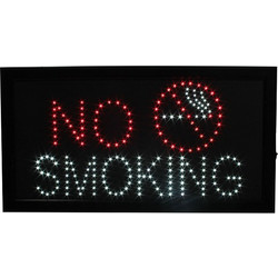 Φωτιζόμενη πινακίδα με κίνηση NO SMOKING