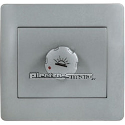 DIMMER 220V 500W 10A RHYME ΓΚΡΙ ΝΙΚΕΛ ΜΑΤ ΜΕΤΑΛΛΙΚΟ