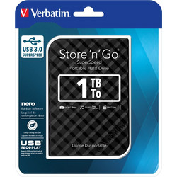 Verbatim Store 'n' Go Gen2 1TB Εξωτερικός Σκληρός Δίσκος HDD 2.5" USB 3.0 Black