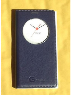 LG G3 S D722 (G3 MINI) - Δερμάτινη Θήκη Quick Circle Σκούρο Μπλέ (OEM)