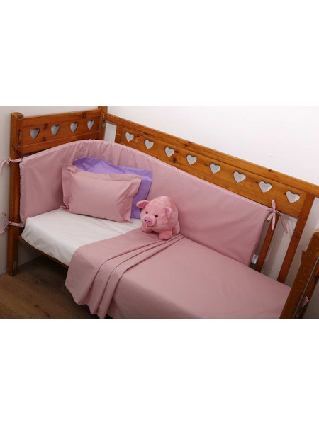 Κουβερλί Κούνιας 110x150 - AnnaRiska - Baby Prestige - 1 - Blush Pink - Ροζ