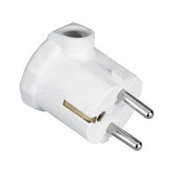 Power Plug Suko Adaptor Male White Corner 220-250V 16Am Τελικό Βύσμα Τροφοδοσίας Γωνιακό Σούκο Αρσενικό Φις Λευκό YC-DA-31Z