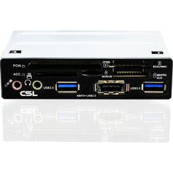 CSL 3.5" All-in-One USB 3 Super Speed Hub USB 2 Card Reader + eSATA / Multifunctional Panel /SD / SDHC/ Mini SDHC/ Micro SDHC / USB / XD/CF/MD