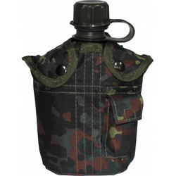 MFH US Canteen 1L w/ Cover - Flecktarn