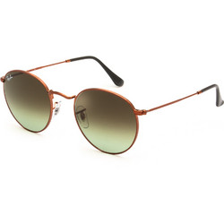 Ray-Ban RB3447 9002/A6 Ανδρικά Γυαλιά Ηλίου Στρογγυλά Μεταλλικά Πράσινα με Καφέ Degradee Φακό
