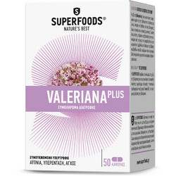 Superfoods Valeriana Plus 300mg 50 Κάψουλες