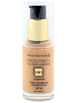 Max Factor Facefinity All Day Flawless 3 In 1 77 Soft Honey Liquid Foundation SPF20 30ml