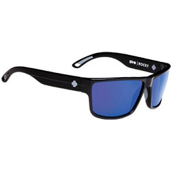 SPY Rocky 673248038280 Ανδρικά Γυαλιά Ηλίου Τετράγωνα Κοκάλινα Μαύρα με Μαύρο Polarized Φακό