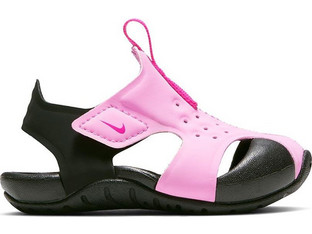 Nike Sunray Protect 2 TD Παιδικά Παπούτσια Θαλάσσης για Κορίτσι Μαύρα Ροζ 943827-602