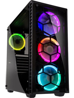Kolink Observatory Black Gaming Midi Tower Κουτί Υπολογιστή RGB με Πλαϊνό Παράθυρο