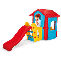 Pilsan Slide Happy House Πλαστικό Παιδικό Σπιτάκι με Τσουλήθρα Μπλε 06-432