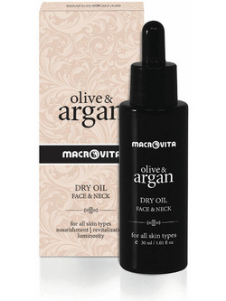 Macrovita Olive & Argan Face & Neck Ξηρό Λάδι Προσώπου με Βιταμίνη E & Argan 30ml