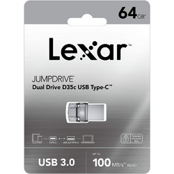 Lexar JumpDrive Dual D35c 64GB USB Stick 3.2 Gen 1 με USB-A & USB-C