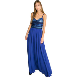 Lynne Maxi Καλοκαιρινό Φόρεμα για Γάμο / Βάπτιση με Παγιέτες Royal Blue 138-511035