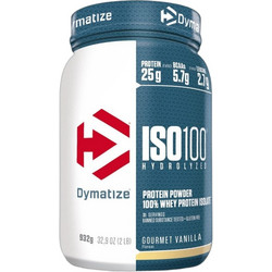 Dymatize ISO100 Hydrolyzed Gourmet Vanilla Πρωτεΐνη Ορού Γάλακτος Γράμμωσης Χωρίς Λακτόζη 932gr