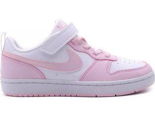 Nike Court Borough Παιδικά Sneakers Λευκά Ροζ DV5457-105
