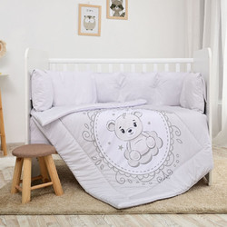 Lorelli Lily Little Bear Σετ Κούνιας 60x120cm Grey 4τμχ