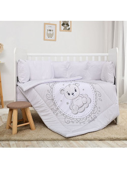 Lorelli Lily Little Bear Σετ Κούνιας 60x120cm Grey 4τμχ