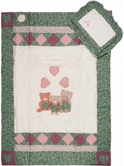 Silk Fashion Bears Σετ Κούνιας Green 2τμχ