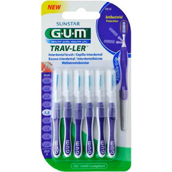 Gum 1512 Trav-ler Μεσοδόντια Βουρτσάκια 1.2mm Μωβ 6τμχ