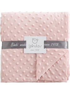 BimbiDreams Bimbi Pirulos Dots Κουβέρτα Αγκαλιάς Βελουτέ 80x100 Ροζ