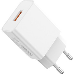 XO L127 Φορτιστής Χωρίς Καλώδιο με Θύρα USB-A 18W Quick Charge 3.0 White