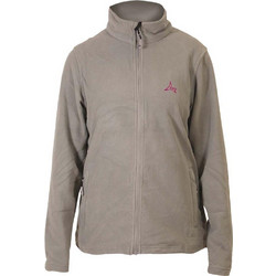 Apu Γυναικεία Ζακέτα Fleece Μακριά με Φερμουάρ Γκρι 80536