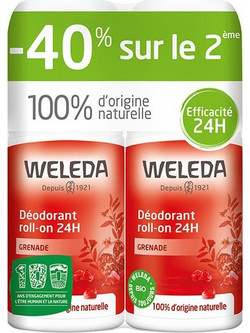 Weleda Granada Φυσικό Γυναικείο Αποσμητικό Roll On 24h Χωρίς Αλουμίνιο 2x50ml