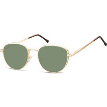 Sunoptic SG18B Ανδρικά Γυαλιά Ηλίου Στρογγυλά Μεταλλικά Πράσινα με Πράσινο Polarized Φακό
