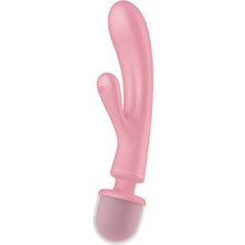 Satisfyer Triple Lover Rabbit Δονητής Μασάζ Ροζ