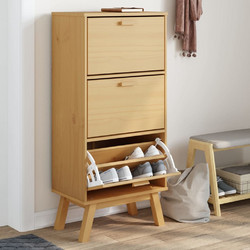 vidaXL Olden Παπουτσοθήκη Ξύλινη Φυσικό Χρώμα 55x35x120cm 358618