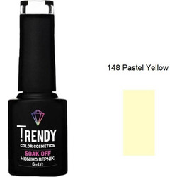 Trendy Soak Off 148 Pastel Yellow Ημιμόνιμο Βερνίκι Νυχιών 6ml