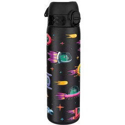 Ion8 Space Παιδικό Μπουκάλι Ανοξείδωτο BPA Free με Καλαμάκι Μαύρο 600ml