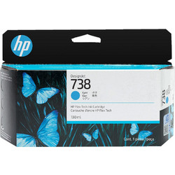 HP 738 Cyan Μελάνι Εκτυπωτή Inkjet 130ml