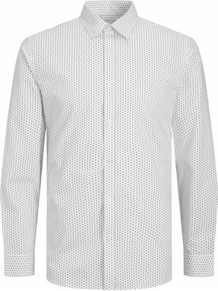 Jack & Jones Ανδρικό Πουκάμισο Βαμβακερό Κοντομάνικο Λευκό 12254540
