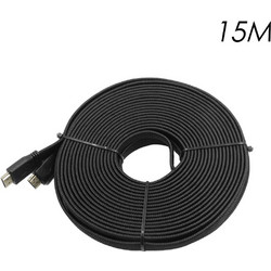 Καλώδιο HDMI 2.0 Flat HDMI Male to HDMI Male 15m Black YWX-4K-15