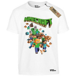 Takeposition Minecraft Heroes Party Παιδικό T-Shirt Κοντομάνικο Λευκό 806-4765-01