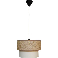 Heronia Lighting Κρεμαστό Φωτιστικό Οροφής Μονόφωτο E27 Καφέ Φ30cm 14-0280