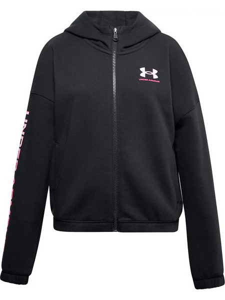 Under Armour Rival Παιδική Ζακέτα Φούτερ με Κουκούλα και Φερμουάρ Μαύρη 1356478-001