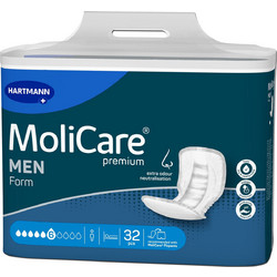Hartmann MoliCare Premium Men Form Επιθέματα Ακράτειας 6 Σταγόνες 32τμχ